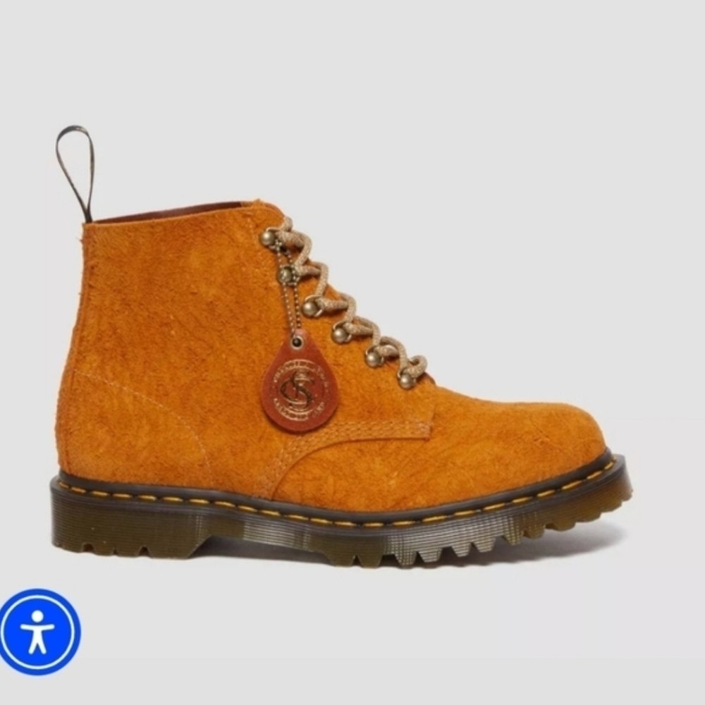 Dr. Martens Airware 101 HDW Women Size 6 Burnt Yellow Rough Finish Suede 032026 - Picture 2 of 11